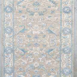 Hand-Knotted Oushak 5x8Ft Woollen Carpet - thumbnail 3