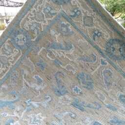 Hand-Knotted Oushak 5x8Ft Woollen Carpet - thumbnail 2
