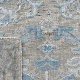Hand-Knotted Oushak 5x8Ft Woollen Carpet - thumbnail 4