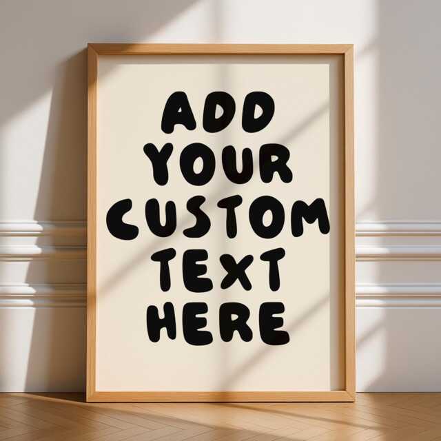 Custom Text Print, Unframed Art, Bold & Bright Funky Colours, Motivational Quotes, Create Your Own, Personalised, Typography, Living Room - image 1