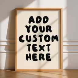 Custom Text Print, Unframed Art, Bold & Bright Funky Colours, Motivational Quotes, Create Your Own, Personalised, Typography, Living Room - thumbnail 1