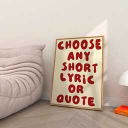 Custom Text Print, Unframed Art, Bold & Bright Funky Colours, Motivational Quotes, Create Your Own, Personalised, Typography, Living Room - thumbnail 3