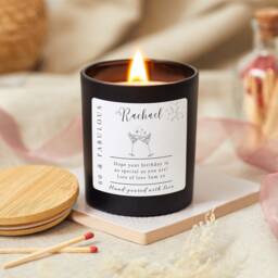 60 & Fabulous, 60Th Birthday Gifts For Women, Sixty & Personalised Candle, Gift Mum, Friend, Colleague - thumbnail 2
