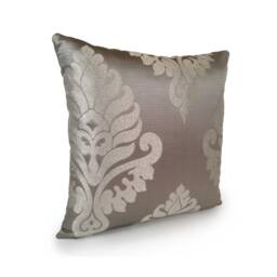 Light & Dark Silver Pillow, Throw Pillow Cover, Decorative Covers, Cushion Pillowcase, Sparkly Floral Pattern, Satin Blend - thumbnail 2