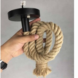 Hanging Rope Lighting-Hemp Lighting Fixtures-Decorative Pendant Light-Ceiling Lamp-Wire Lamps-Holiday Lighting-Natural Style Lamps - thumbnail 2