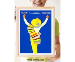 Reprint Of A Vintage Travel Poster To Mexico - thumbnail 1