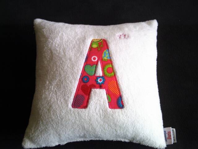 Pillow With Appliqu??d Letters For Girls, Cuddly Soft Baby Gift Christmas Children's - image 1