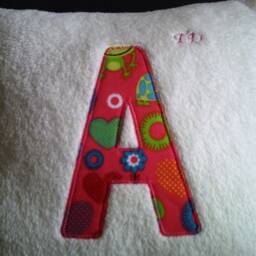 Pillow With Appliqu??d Letters For Girls, Cuddly Soft Baby Gift Christmas Children's - thumbnail 3