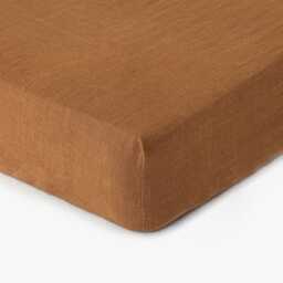 Cinnamon Linen Sheet Set Brown Queen King Sheets Deep Pocket Bedding - thumbnail 3