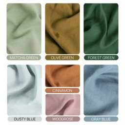 Cinnamon Linen Sheet Set Brown Queen King Sheets Deep Pocket Bedding - thumbnail 4