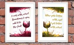 Printable Wall Art, Home D??cor Digital Print, Kitchen Or Dining Room, Wine, Food, Funny, Housewarming Gift, Print Download - thumbnail 1