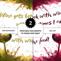 Printable Wall Art, Home D??cor Digital Print, Kitchen Or Dining Room, Wine, Food, Funny, Housewarming Gift, Print Download - thumbnail 2