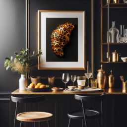 Leopard Print Croissant Art Maximalist Kitchen Decor - thumbnail 1