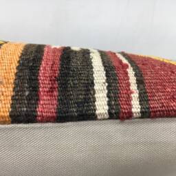 Vintage Kilim Pillow Cover, 16x16, Turkish Bohemian Throw - thumbnail 4