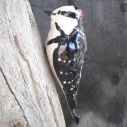 stoneware Downy Woodpecker - thumbnail 2