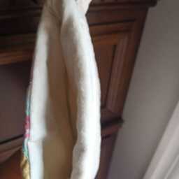 Shabby Quilted Stocking in Pastel Colours, Christmas Pink, Yellow Patchwork - thumbnail 2
