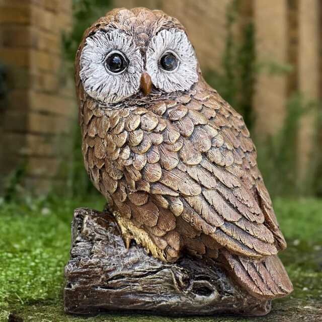 Concrete Owl Figure Stone Bird Decoration Outdoor Sculpture Cement Wildlife Ornament Woodland Owl Lover Gift Garden Art - image 1