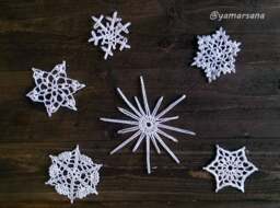 Crochet Snowflakes Winter Decoration Christmas White Lace Snowflake Ee Decorations - thumbnail 1