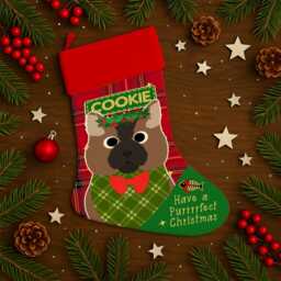 Personalised Brown Cat Christmas Stocking Xmas Treat Sack New Kitten Bag Festive Hanging Toys Storage Boot For Pets Esc04 - thumbnail 2