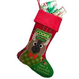 Personalised Brown Cat Christmas Stocking Xmas Treat Sack New Kitten Bag Festive Hanging Toys Storage Boot For Pets Esc04 - thumbnail 3