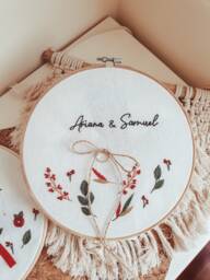 Personalized Wedding Ring Bearer Pillow, Winter Sign, Christmas Winter Invitation, Burgungy Sign, Wedding Guest Book - thumbnail 1