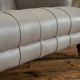Handmade 2 Seater Fog Grey Vintage Leather Low Chesterfield Sofa - thumbnail 4