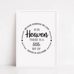 Quote Print - Because Someone We Love Is in Heaven There A Little Bit Of Our Home Loving Memory - thumbnail 3