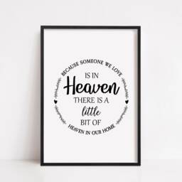 Quote Print - Because Someone We Love Is in Heaven There A Little Bit Of Our Home Loving Memory - thumbnail 2