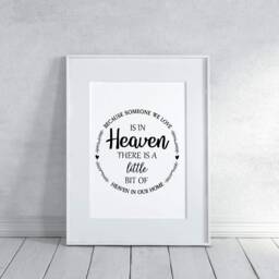 Quote Print - Because Someone We Love Is in Heaven There A Little Bit Of Our Home Loving Memory - thumbnail 1