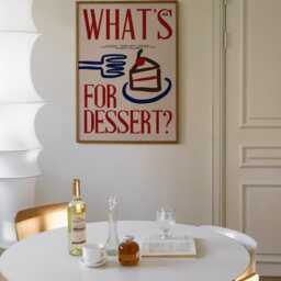 Dessert Print, Kitchen Retro Poster, Wall Art, Dining Room Art Unframed - thumbnail 2