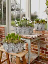 Leaf Metal Planter
