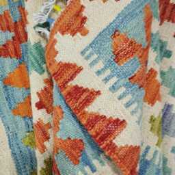 Kilim Rug Classic, Handmade Artisan Afghan Turkish Scandinavian Navajo Bohemian Wool Flatweave Multicolour 129x88 cm - thumbnail 4