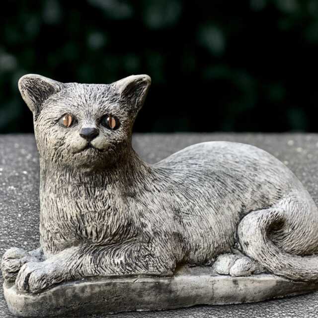 Large Relaxing Cat Statue Concrete Kitty Figurine Stone Kitten Sculpture Cement Ornament Handmade Animal Kitty Lover Gift - image 1