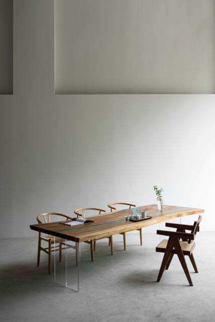 Customize Epoxy Resin Table, River , Wooden Dining Table Top, Kitchen, Coffee - Walnut Wood - image 1