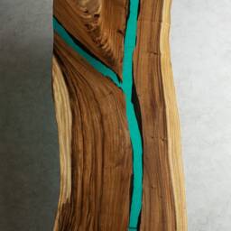 Customize Epoxy Resin Table, River , Wooden Dining Table Top, Kitchen, Coffee - Walnut Wood - thumbnail 2
