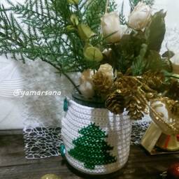 White Sweater Mug With Christmas Tree Funny Cup Cozy Christmas Knitting Crochet Mug Coffee Gift Crochet Color Choice - thumbnail 3