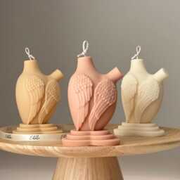 Heart With Wings Soy Candle Hand-Poured Sculptural Art - thumbnail 1