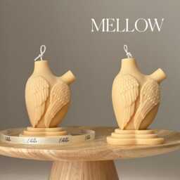 Heart With Wings Soy Candle Hand-Poured Sculptural Art - thumbnail 2