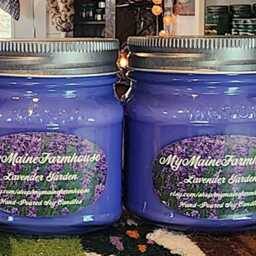 Lavender Garden Soy Candle Calming Aromatherapy, Maine-Made - thumbnail 2