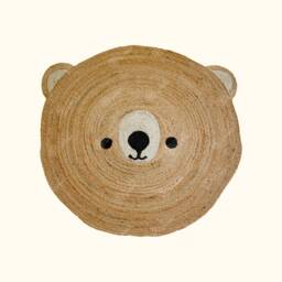Teddy Rug, Kids Nursery Mat, Jute Round Mat - Perfect For Nurseries & Playrooms Eco-Friendly Sustainable Pet Friendly Decor - thumbnail 2