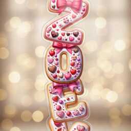 Personalised Gingerbread Name Ornament - Custom Pink Christmas Decoration, Kids Ornament, Cute Holiday Bauble & Keepsake Gift - thumbnail 4