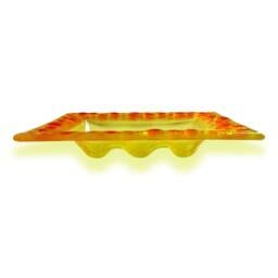 Yellow & Orange Murano Glass Soap Dish - Lapilli Series, Fused Dish, Unique Gift Made in Italy - thumbnail 4