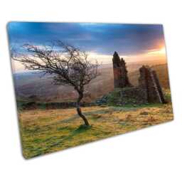 Caradon Hill Copper Mine Wall Art Bodmin Moor Cornwall Landscape Print For Home & Office Decor - thumbnail 1