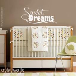 Sweet Dreams Wall Decal, Vinyl Lettering Sticker, Girls Boys Bedroom Baby Nursery Decal