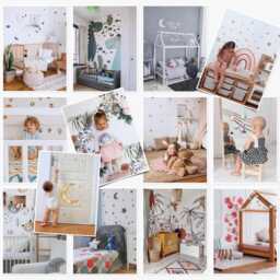 Animals in Clouds Wall Stickers For Baby Room, Gray Children's Room Decor, Decal Kids Self Adhesive - thumbnail 4