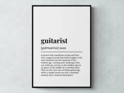Guitarist Funny Definition Hobby Gift Wall Art Print - thumbnail 1
