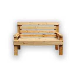The Rosedene Heavy Duty 2 Seater Garden Bench, Pressure Treated, Weather-Resistant - thumbnail 2