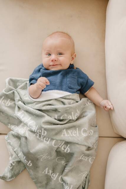 Personalized Name Blanket, Customizable Minky Unique For Newborns Baby & Kids, Nursery Decor, Popular Shower Gift, Nb04 - image 1