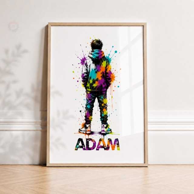 Personalised Gamer Poster - Boys Bedroom Name Decor, Gaming Gift, Teen Room Wall Art - image 1