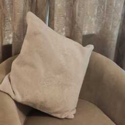 Luxury Cream Fleck Deluxe Faux Fur Cushion Cover - Handmade Sofa Pillow Case - thumbnail 2